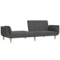 vidaXL Schlafsofa 2-Sitzer mit 2 Kissen Dunkelgrau Stoff vidaXL Schlafsofa 2-Sitzer mit 2 Kissen Dunkelgrau Stoff