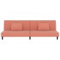 vidaXL Schlafsofa 2-Sitzer mit 2 Kissen Rosa Samt vidaXL Schlafsofa 2-Sitzer mit 2 Kissen Rosa Samt