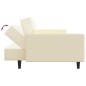 vidaXL Schlafsofa 2-Sitzer Creme Kunstleder vidaXL Schlafsofa 2-Sitzer Creme Kunstleder