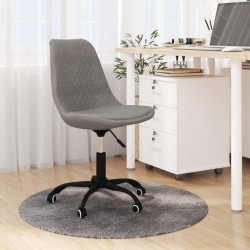 vidaXL Bürostuhl Drehbar Hellgrau Stoff