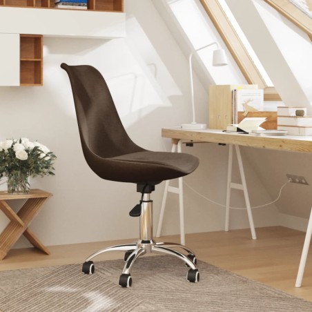 vidaXL Bürostuhl Drehbar Braun Stoff