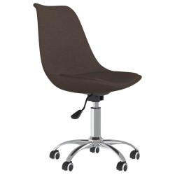 vidaXL Bürostuhl Drehbar Braun Stoff