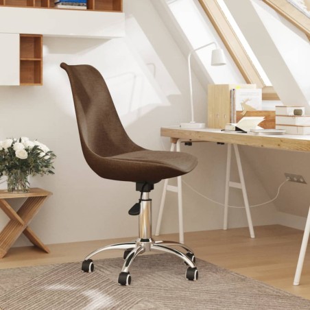 vidaXL Bürostuhl Drehbar Braun Stoff