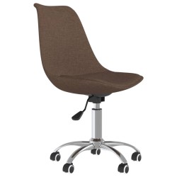 vidaXL Bürostuhl Drehbar Braun Stoff