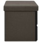 vidaXL Faltbank mit Stauraum Dunkelbraun 76x38x38 cm Leinenoptik vidaXL Faltbank mit Stauraum Dunkelbraun 76x38x38 cm Leinenoptik