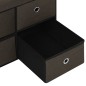 vidaXL Faltbank mit Stauraum Dunkelbraun 76x38x38 cm Leinenoptik vidaXL Faltbank mit Stauraum Dunkelbraun 76x38x38 cm Leinenoptik