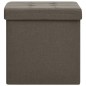 vidaXL Hocker mit Stauraum Braun Leinenoptik vidaXL Hocker mit Stauraum Braun Leinenoptik