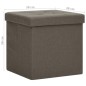 vidaXL Hocker mit Stauraum Braun Leinenoptik vidaXL Hocker mit Stauraum Braun Leinenoptik