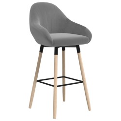 vidaXL Barhocker Hellgrau Stoff