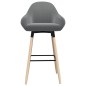 vidaXL Barhocker Hellgrau Stoff vidaXL Barhocker Hellgrau Stoff