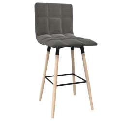 vidaXL Barhocker Hellgrau Stoff
