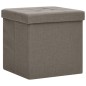 vidaXL Hocker mit Stauraum 2 Stk. Taupe Leinenoptik vidaXL Hocker mit Stauraum 2 Stk. Taupe Leinenoptik