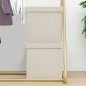 vidaXL Hocker mit Stauraum 2 Stk. Cremeweiß Leinenoptik vidaXL Hocker mit Stauraum 2 Stk. Cremeweiß Leinenoptik