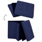 vidaXL Hocker mit Stauraum Blau Leinenoptik vidaXL Hocker mit Stauraum Blau Leinenoptik