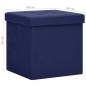 vidaXL Hocker mit Stauraum Blau Leinenoptik vidaXL Hocker mit Stauraum Blau Leinenoptik
