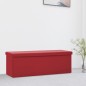 vidaXL Faltbare Sitzbank mit Stauraum Weinrot PVC vidaXL Faltbare Sitzbank mit Stauraum Weinrot PVC
