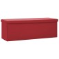 vidaXL Faltbare Sitzbank mit Stauraum Weinrot PVC vidaXL Faltbare Sitzbank mit Stauraum Weinrot PVC