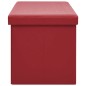 vidaXL Faltbare Sitzbank mit Stauraum Weinrot PVC vidaXL Faltbare Sitzbank mit Stauraum Weinrot PVC