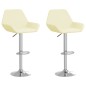 vidaXL Barhocker 2 Stk. Creme Stoff vidaXL Barhocker 2 Stk. Creme Stoff