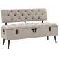 vidaXL Sitzbank mit Stauraum und Rückenlehne 110cm Creme Stoff vidaXL Sitzbank mit Stauraum und Rückenlehne 110cm Creme Stoff