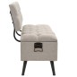 vidaXL Sitzbank mit Stauraum und Rückenlehne 110cm Creme Stoff vidaXL Sitzbank mit Stauraum und Rückenlehne 110cm Creme Stoff