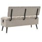vidaXL Sitzbank mit Stauraum und Rückenlehne 110cm Creme Stoff vidaXL Sitzbank mit Stauraum und Rückenlehne 110cm Creme Stoff