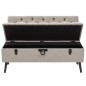 vidaXL Sitzbank mit Stauraum und Rückenlehne 110cm Creme Stoff vidaXL Sitzbank mit Stauraum und Rückenlehne 110cm Creme Stoff