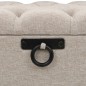 vidaXL Sitzbank mit Stauraum und Rückenlehne 110cm Creme Stoff vidaXL Sitzbank mit Stauraum und Rückenlehne 110cm Creme Stoff