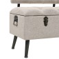 vidaXL Sitzbank mit Stauraum und Rückenlehne 110cm Creme Stoff vidaXL Sitzbank mit Stauraum und Rückenlehne 110cm Creme Stoff