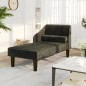 vidaXL Chaiselongue mit Nackenrolle Schwarz Samt vidaXL Chaiselongue mit Nackenrolle Schwarz Samt