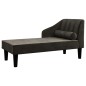 vidaXL Chaiselongue mit Nackenrolle Schwarz Samt vidaXL Chaiselongue mit Nackenrolle Schwarz Samt
