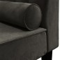 vidaXL Chaiselongue mit Nackenrolle Schwarz Samt vidaXL Chaiselongue mit Nackenrolle Schwarz Samt