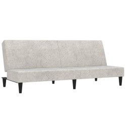 vidaXL Schlafsofa 2-Sitzer Hellgrau Mikrofasergewebe
