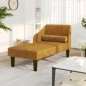 vidaXL Chaiselongue mit Nackenrolle Braun Samt vidaXL Chaiselongue mit Nackenrolle Braun Samt