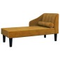 vidaXL Chaiselongue mit Nackenrolle Braun Samt vidaXL Chaiselongue mit Nackenrolle Braun Samt