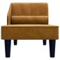 vidaXL Chaiselongue mit Nackenrolle Braun Samt vidaXL Chaiselongue mit Nackenrolle Braun Samt