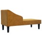 vidaXL Chaiselongue mit Nackenrolle Braun Samt vidaXL Chaiselongue mit Nackenrolle Braun Samt