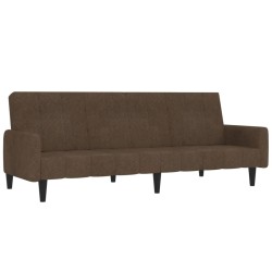 vidaXL Schlafsofa 2-Sitzer Braun Mikrofasergewebe