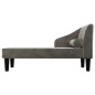 vidaXL Chaiselongue mit Nackenrolle Dunkelgrau Samt vidaXL Chaiselongue mit Nackenrolle Dunkelgrau Samt
