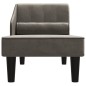 vidaXL Chaiselongue mit Nackenrolle Dunkelgrau Samt vidaXL Chaiselongue mit Nackenrolle Dunkelgrau Samt
