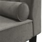 vidaXL Chaiselongue mit Nackenrolle Dunkelgrau Samt vidaXL Chaiselongue mit Nackenrolle Dunkelgrau Samt