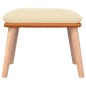 vidaXL Fußhocker Creme 45x29,5x35 cm Stoff und Kunstleder vidaXL Fußhocker Creme 45x29,5x35 cm Stoff und Kunstleder