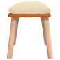 vidaXL Fußhocker Creme 45x29,5x35 cm Stoff und Kunstleder vidaXL Fußhocker Creme 45x29,5x35 cm Stoff und Kunstleder