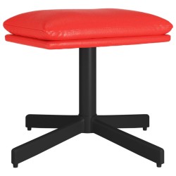 vidaXL Fußhocker Rot 60x60x36 cm Kunstleder