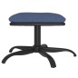 vidaXL Fußhocker Blau 60x60x36 cm Stoff und Kunstleder vidaXL Fußhocker Blau 60x60x36 cm Stoff und Kunstleder