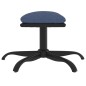 vidaXL Fußhocker Blau 60x60x36 cm Stoff und Kunstleder vidaXL Fußhocker Blau 60x60x36 cm Stoff und Kunstleder