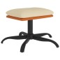 vidaXL Fußhocker Creme 60x60x36 cm Stoff und Kunstleder vidaXL Fußhocker Creme 60x60x36 cm Stoff und Kunstleder