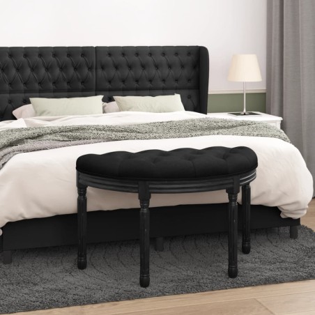 vidaXL Sitzbank Schwarz 81,5x41x49 cm Samt