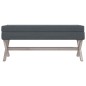 vidaXL Hocker mit Stauraum Dunkelgrau 110x45x49 cm Samt vidaXL Hocker mit Stauraum Dunkelgrau 110x45x49 cm Samt
