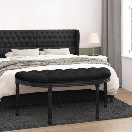 vidaXL Sitzbank Schwarz 110,5x45x49 cm Samt